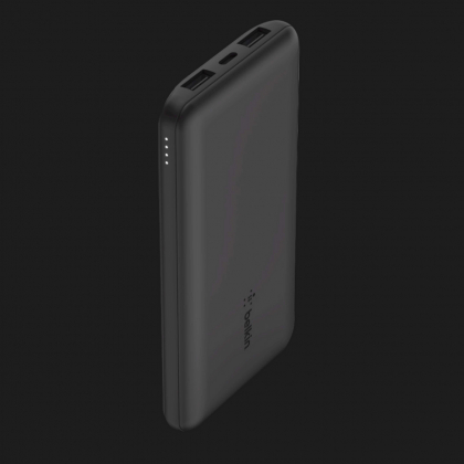 Портативний акумулятор павербанк Belkin 10000mAh, 15W Dual USB-A, USB-C (Black)